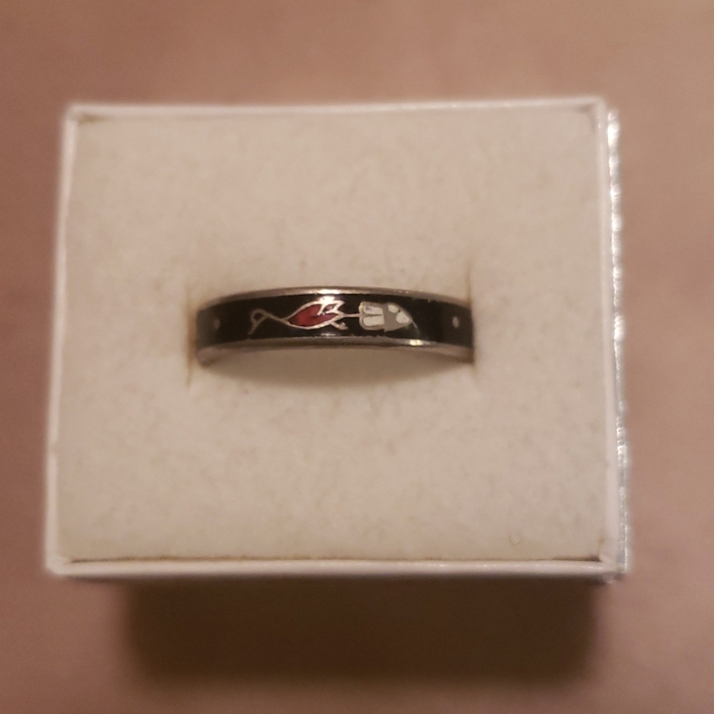 Sterling Silver Enamel Ring